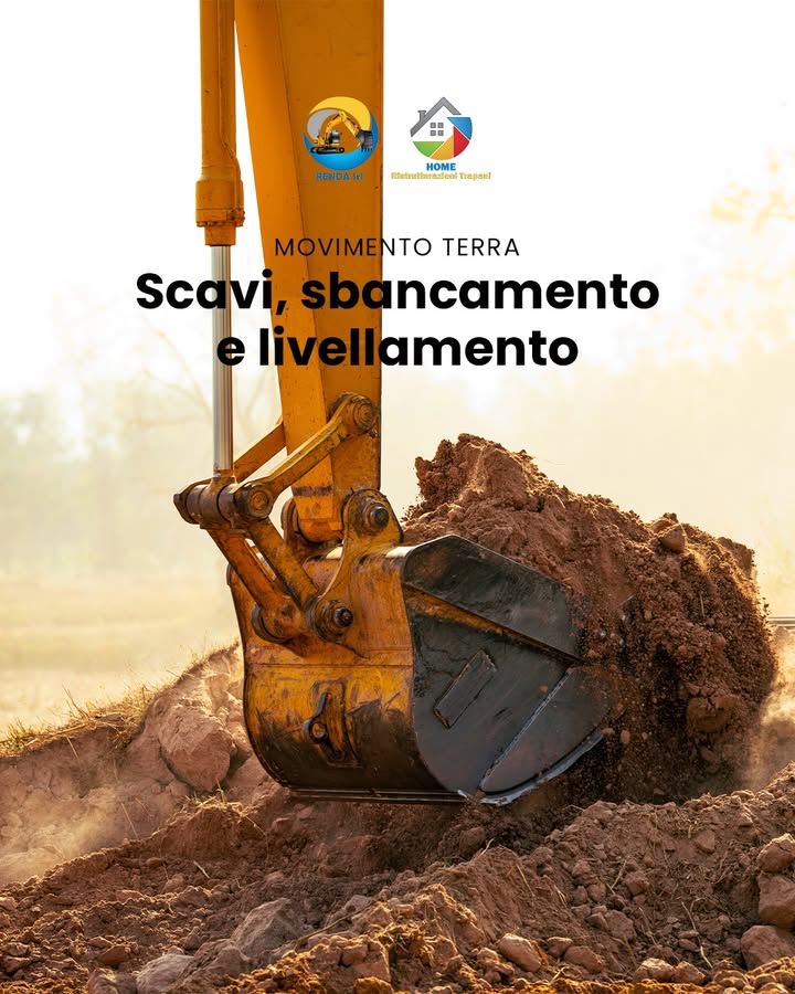 Scavi, sbancamento e livellamento 🚜
Ogni intervento di movimento terra richiede
